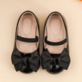 thumbnail image 6 of newwalpole Girls Dress Shoes Toddler Little Kid Flats Mary Jane School Bowknot Flower Girl Party Ballerina Flat Shoes Black for Size 10, 6 of 9