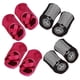 thumbnail image 3 of 2 Pairs/4pcs Anti-slip Durable Socks Thickened Soles Socks Silicone Cotton Stocking for Yoga Ballet Dance Fitness Sports (Black and Red), 3 of 4
