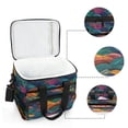 thumbnail image 6 of FORMRS Insulated Cooler Bag 24 Cans Capacity Soft Leakproof Lunch Box with Side Pockets, Colorful Waves Pattern, 6 of 7
