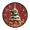 thumbnail image 2 of Voice Activated Clock with Glow Light 12 Inch Large Silent Wall Clock Battery Operated for Home Decor 3d Christmas Tree, 2 of 8