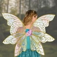 thumbnail image 2 of Amscan Glitter Gold Fairy Wings for Adults and Teens, Halloween Costume Accessory, 2 of 3