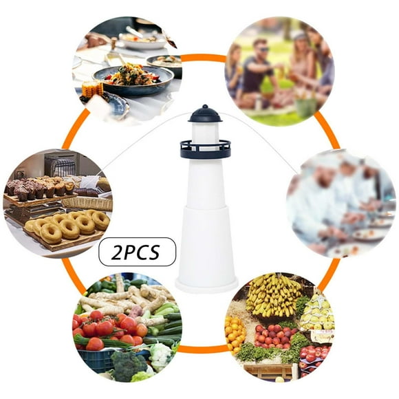 Ventiladores con mosca perfecl para exteriores mesas 2 telescópicos blancos