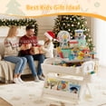 thumbnail image 4 of Funjoypals Kids Table and Chair Set with Graffiti & Building Blocks Tabletop for Home, Preschool, Classroom, Age 3+, 4 of 14