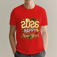 thumbnail image 5 of Happy New Year 2026 T-Shirt Tee，New Year Party 2026 Family Matching Men Women T-Shirt Tee, OdeJous Red X-Large, 5 of 6