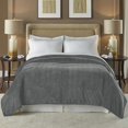 thumbnail image 1 of Serta Silky Plush BlueTooth Electric Heated Warming Blanket Queen Gray, 1 of 1