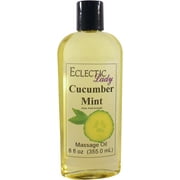 Cucumber Mint Massage Oil by Eclectic Lady, 8 oz, Sweet Almond Oil and Jojoba Oil