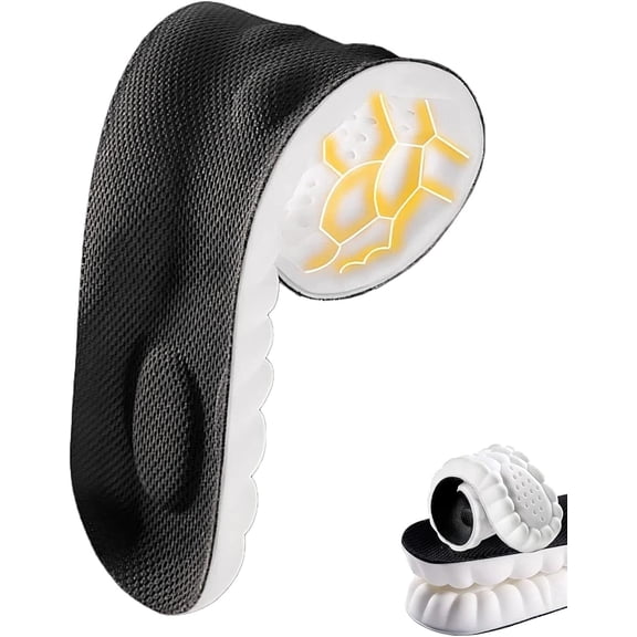 Insoles for Men Women, 4D Cloud Massage Memory Foam Insoles with Arch Support for All-Day Comfort