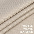 thumbnail image 5 of 3 Pieces Tier Curtain Valance Set, Waffle Weave Textured Rod Pocket Curtain Valance, 5 of 6