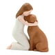 thumbnail image 4 of Figura de humano y perro, colección de figuras de escritorio, adorno de relación, estatua de perro de resina para sala de estar, fiesta, armario,, 4 of 8