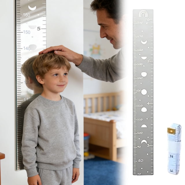 Oliegs Calendar Kids Height Chart Wall Sticker Growth Ruler Measure For Children With Backing And Removable Design Christmas