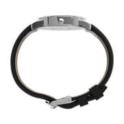 Timex Mens Easy Reader Date Black/Silver/White 35mm Casual Watch, Leather Strap