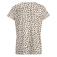 thumbnail image 6 of Leopard Print Pattern Fabric Women's Blouse Short Sleeve Women's Top T-Shirt Spring Summer Clothes, 6 of 7