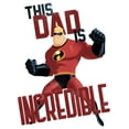 thumbnail image 2 of Men's The Incredibles This Dad is Incredible  Baseball Graphic Tee White/Black Small, 2 of 4