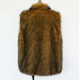 thumbnail image 7 of SCSAlgin Mens Warm Faux Furry Coat Jacket Winter Solid Stand Collar Outerwear, 7 of 7