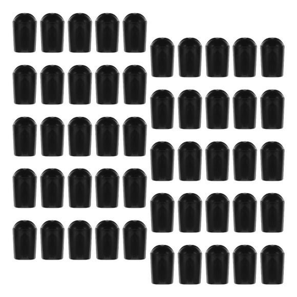 AURARMLET 50pcs Black PVC Round End Caps for Bolt Caps Covers Durability for Homeowners in Closets