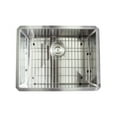 thumbnail image 5 of Contempo Living Inc Ariel 23-inch Stainless Steel 15mm Radius Single Bowl 16 Gauge Undermount Kitchen Sink Complete Combo Accessories, 5 of 5