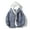 Blue, variant on XMMSWDLA Mens Plus Top Fake Two-piece Hooded Cotton-padded Jacket, Thick Warmth, Personalized Cotton-padded Jacket, Neutral Style