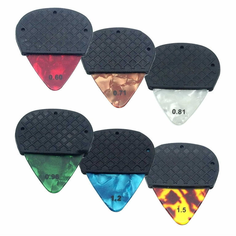 Celluloid Guitar Pick with Removable Dynamic Knurl Rubber Grip