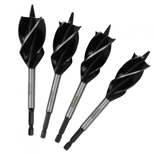 Brocas para carpintería, 4 piezas, juego de brocas para madera, brocas para madera, salida de alta intensidad