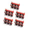 thumbnail image 1 of Conector de audio y video AV hembra de 6 RCA de montaje en panel PCB rojo de 9 pines, 5Pcs, 1 of 4