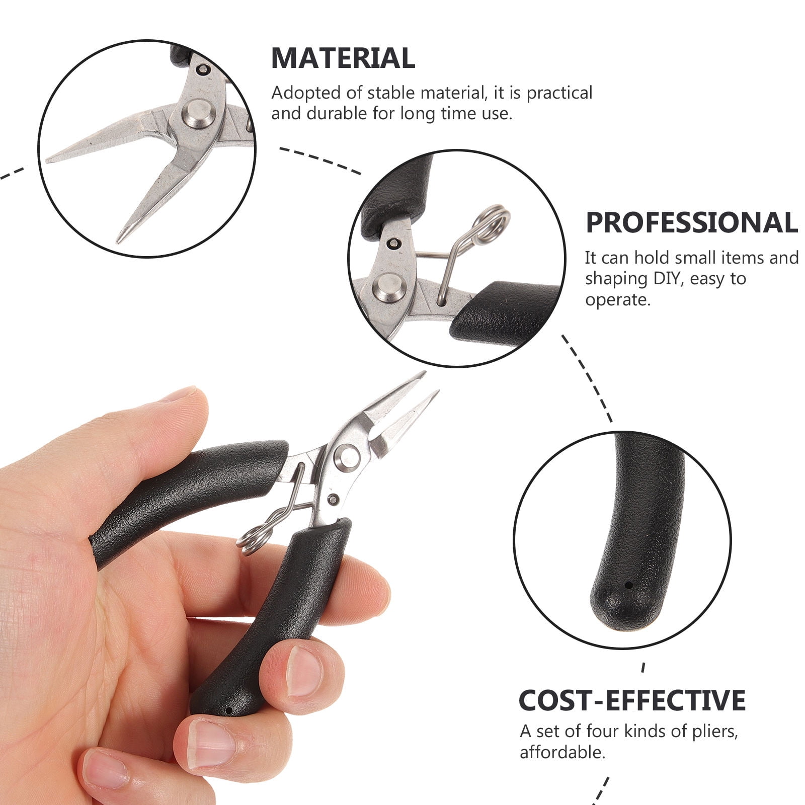 OUNONA Looper Plier for Jewelry Making with Resistance Black Alloy Craft Tool for Use