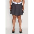 thumbnail image 4 of Womens Plus Size Mini Pleated Skirt with Contrast Waistband, 4 of 5