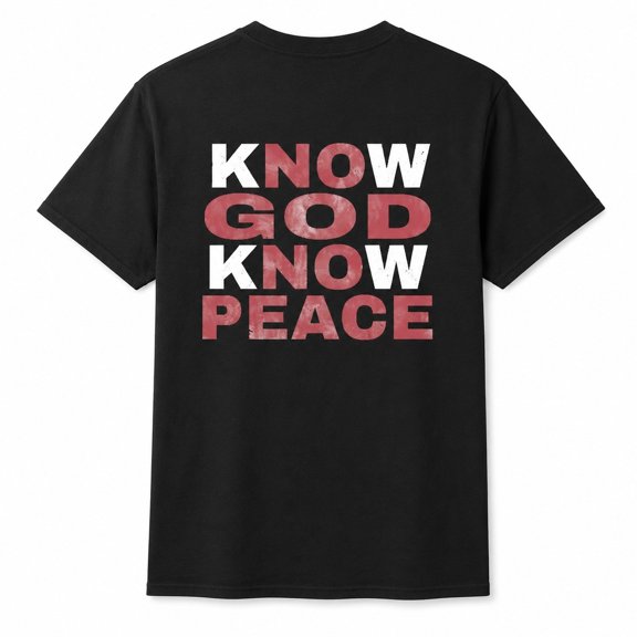 Know God Know Peace Graphic T-Shirt, Unisex Classic Fit Cotton Tee