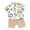White, variant on Odeerbi Toddler Two-piece Set Boys Summer Outfits Kids Baby 2025 Casual Letter Print Short Sleeve Shorts Clothes Set Blue