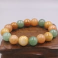 thumbnail image 3 of K-KED Natural Aventurine Quartz Jade Bracelet Women 10mm Three Color Beaded Link 7inch, 3 of 4