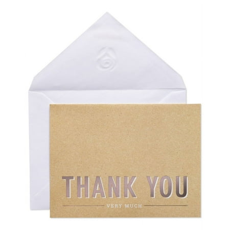 American Greetings Stationery, Thank You Kraft (20-Count)