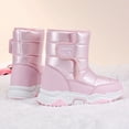 thumbnail image 3 of lnmuld Boots for Girls Winter Warm Boots for Girls Lined Long Shaft Outdoor Cold Weather Footwear with Thick Insulation Maximum Comfort Size:11-11.5 Years, 3 of 5