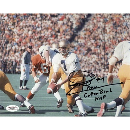 NCAA - Joe Theismann Autographed 8x10 Photograph | Details: Notre Dame Fighting Irish, with "Cotton Bowl MVP" Inscription