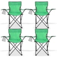 thumbnail image 1 of Sillas Plegables para Camping Pesca Playa y Exteriores Lona Impermebale Porta Vaso Ligera Sillas para Exterior Ergonomica con Estructura de Acero y Funda Transportadora Set de 4 Sillas Verde, 1 of 5