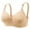 Beige, variant on Gyexs Women's Comfortable Ribbed Knit Bra Seamless Wireless Support Everyday Lightweight T-Shirt Underwear, , Size 52