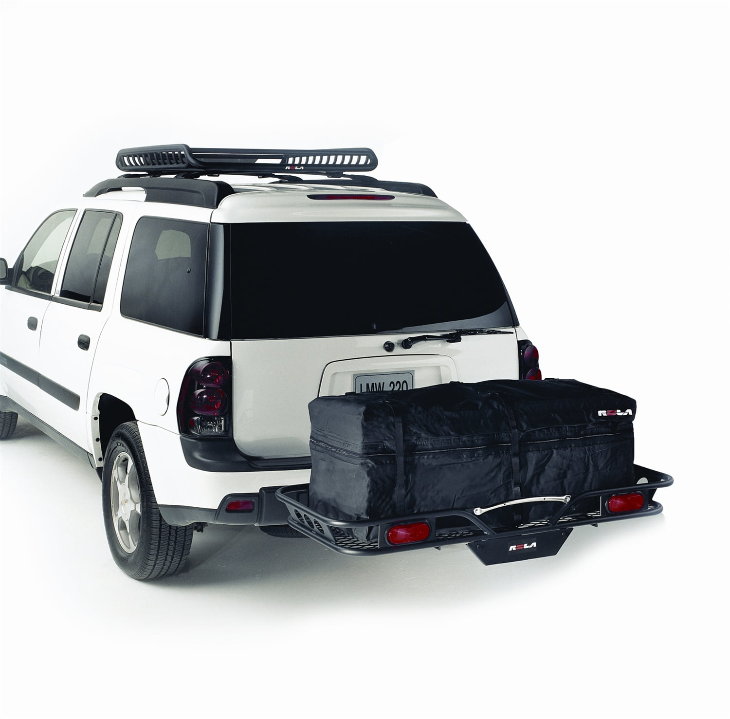 ROLA 59502 Trailer 2" Hitch Mount Heavy Steel Basket Style Cargo Carrier Rack