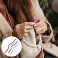 thumbnail image 4 of HLONK 3PCS Knitting Tool Sweater Hooks Knitting Needles Cable Needle Crooked Needle Sewing Needles (Random Color), 4 of 7
