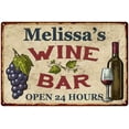 thumbnail image 1 of Melissa's Rustic Wine Bar Sign Wall Décor Kitchen Gift 8 x 12 Matte Finish Metal 108120056663, 1 of 1