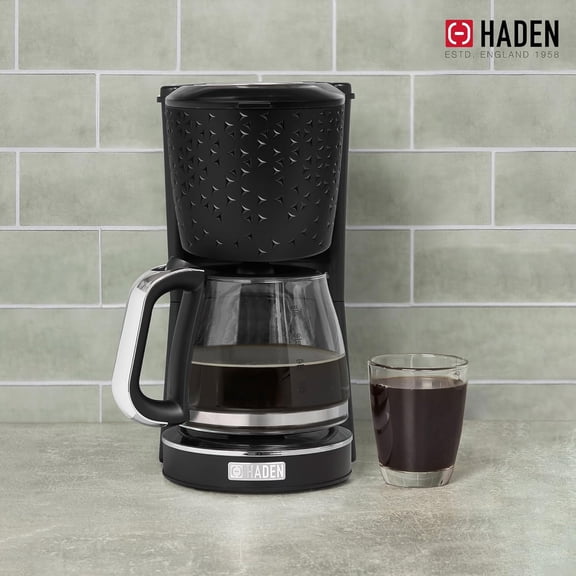 Starbeck 10-Cup Automatic Drip Coffee Maker with Anti-Drip & Reusable Filter, Black Chrome