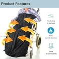 thumbnail image 6 of Horivan 1 Counts Wheelchair Warming Blanket Thermal Fleece Half Coverage Elderly Care Winter Warmth Electric Heated Throw for Seniors Adults Cold Weather, 6 of 6