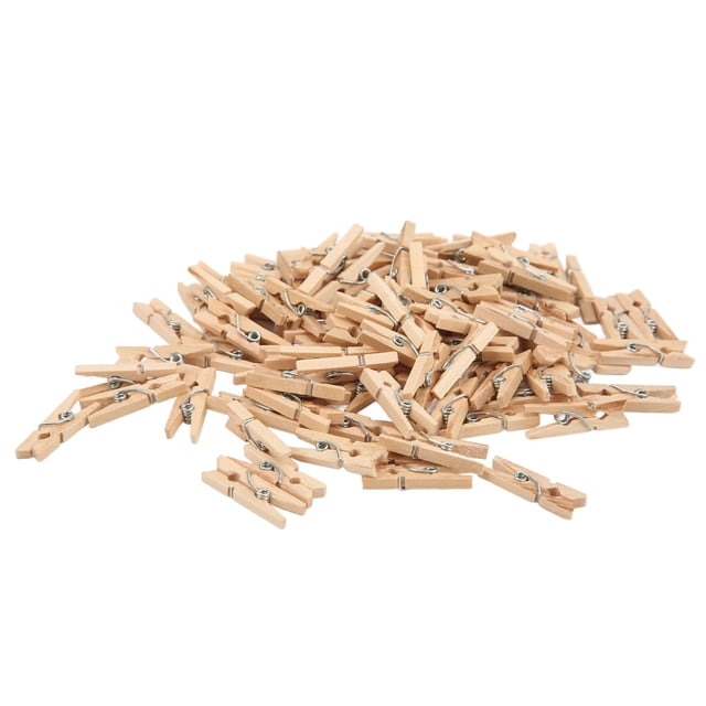 Mini Clothespins, Sturdy Durable 100 Pieces Unfinished Pins Mini Clothes Pins For Crafts For Photo For Shirt