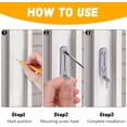 thumbnail image 4 of 12 Pcs A 148 Steel Sliding Screen Door Latch Strikes, Screens Door Strike Plate with 1/4 Inch Hook Projection, Adjustable Sliding Screen Doors Latch Replacement to Lock Repair, 4 of 7