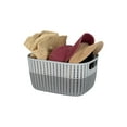 thumbnail image 3 of Simplify 2 Pack 2-Tone Decorative Plastic Medium Storage Basket in Grey, 3 of 7