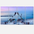 thumbnail image 2 of Old Pier and Bridge in Light Blue - Sea Bridge Canvas Art Print, 2 of 3
