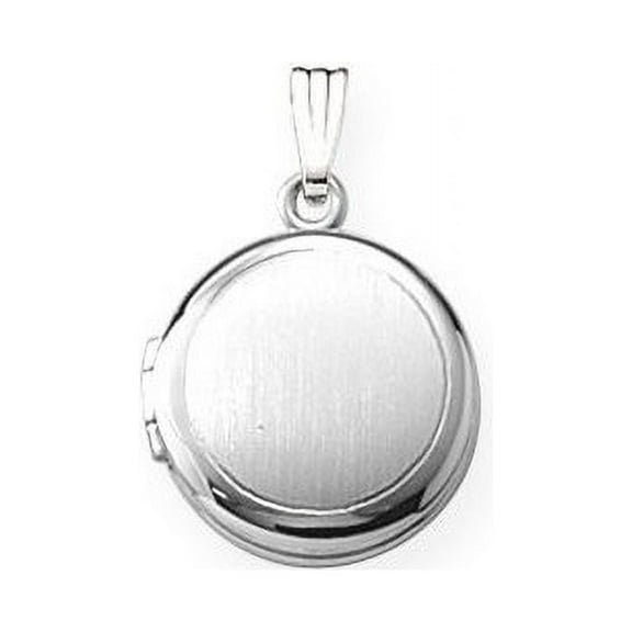Sterling Silver Round Picture Locket 1/2 in x 1/2 in- Sterling Silver