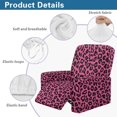 thumbnail image 6 of Renewold Leopard Print Pink Stretch Recliner Cover Universal 4 Pieces Recliner Sofa Cover Stay in Place Furniture Protector Home Living Room Decor for Pets, Dogs, Cats, Kids, 6 of 8