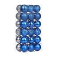 thumbnail image 3 of HCBY 36Pcs Solid Electroplated Christmas Ball For Xmas Tree Festives Stylish Holidays Home Decorations Gift idea(Silver-Blue,2.36"), 3 of 6