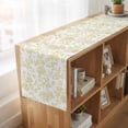 thumbnail image 6 of Yellow Flower 90 Inch Table Runner, Vintage Farmhouse Boho Leaf Spring Plant Farmhouse Dresser Scarf Cotton & Linen Tablerunner for Dining/Kitchen Island/Holiday Party Décor 13" x 90", 6 of 9