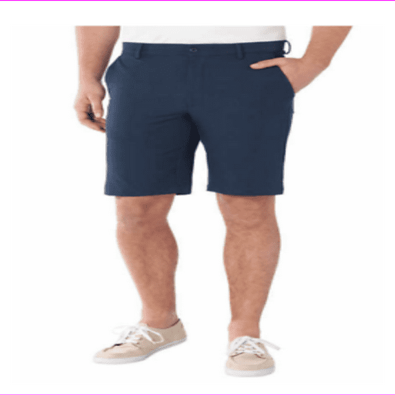 32 Degrees Men's 1 zip back pocket 2 front hand pockets Shorts 34/Dk Marine Mel