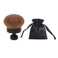 thumbnail image 3 of Blend & Blur Extra Large Body Makeup Brush for Self Tanner,Leg Makeup & Bronzer Self Tan Applicator, 74mm Wide Oval Head Kabuki Brush For Application with Drawstring Bag (Black), 3 of 4