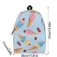 thumbnail image 4 of Ice Cream All Over Print Backpack, Lightweight Polyester Daily Daypack, Spacious Multi Compartment Backpack with Padded Ergonomic Straps for School Gym Travel Sports, 4 of 9